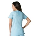 thumbnail image 2 of Maevn Eon Back Mesh Panel Shaped V-neck Top & Embroidered Logo Waistband Cargo Pant Scrub Set, 2 of 5