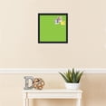 thumbnail image 3 of PinPix ArtToFrames 13x13 Custom Cork Bulletin Board Green Chevron   Poster Board Has a Fabric Style Canvas Finish, Framed in Satin Black (PinPix-518), 3 of 5