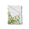 thumbnail image 2 of Nature Soft Flannel Fleece Throw Blanket, Summer Tree with Flourishing Flowers Spring Blossoms Seasonal Print, Cozy Plush for Indoor and Outdoor Use, 70" x 90", Green Brown White, by Ambesonne, 2 of 5