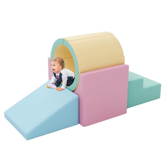 Set de juego interior con rampas y túnel de espuma TOLEAD