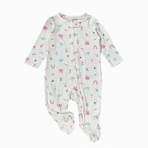 larppty Infant Baby Girl Boy Romper Baby Footie Pajamas | Super Soft Cotton Fabric