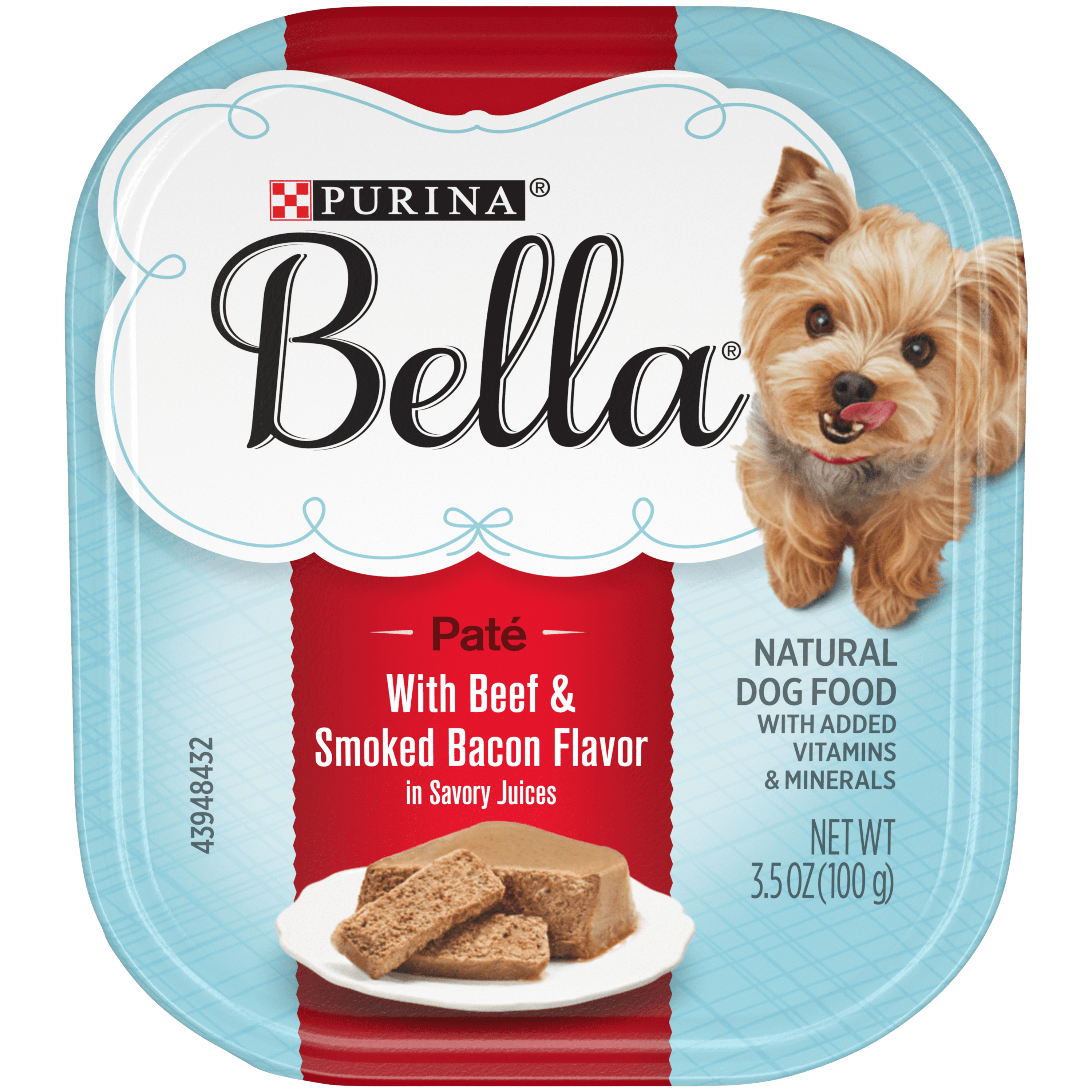 Purina Bella Natural Small Breed Pate Wet Dog Food, With Beef & Smoked