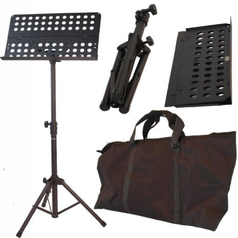 COLLAPSIBLE PORTABLE SHEET MUSIC STAND W/CARRYING BAG; WT 7.2LBS/7.9