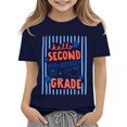 thumbnail image 2 of EnJoCho First Day of Second Grade Shirt for Boys Girls Back-to-School Crew Neck T-Shirt Kids Summer Cute Stripe Letter Graphic Print T Shirts Children’s Casual Crewneck School T-Shirt, 2 of 6
