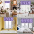 thumbnail image 5 of Purple Paisley Floral Valance Curtain for Windows Retro Abstract Watercolor Paisley Floral Rod Pocket Curtain Valances Short Window Treatments for Kitchen Bathroom Laundry Basement 42 x 18 Inch, 5 of 9