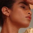 thumbnail image 3 of Fettero 14K Gold Plated Dainty Simple Dangle Drop Hoop Earrings for Women Jewelry Gift, 3 of 6