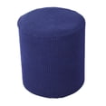 thumbnail image 3 of Pouf Cover with Elastic Textured Bottom Checked Machine Washable Fabric - Green, 3 of 8