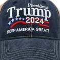 thumbnail image 2 of Trump 2024 Béisbol Ajustable Casual Golfs para Hombres Mujeres (Oscuro) Azul, 2 of 6