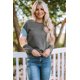 thumbnail image 2 of ABPHQTO Sudadera de mujer color block manga larga gris, 2 of 5