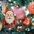 thumbnail image 3 of comerut Funny Santa Claus Pendant Adorable Long Beard Fine Workmanship with Hanging Rope Non-fading Christmas Pendant, 3 of 7
