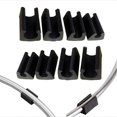 thumbnail image 4 of 32pcs Chair Foot Glider Tube End Cap Buffer Cap Stopper Furniture Floor Protector U Shape Plastic Chair Caps (10mm,Black), 4 of 5