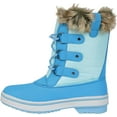 thumbnail image 3 of Women's Journee Collection North Waterproof Duck Boot Blue Manmade 6 M, 3 of 4