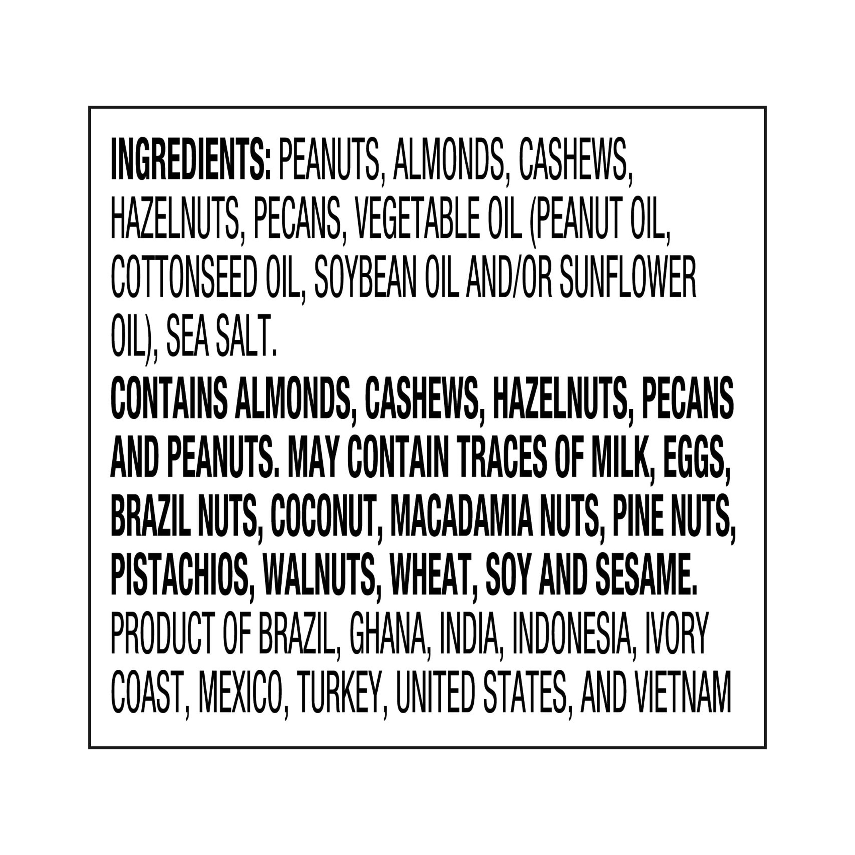 (6 pack) Great Value Mixed Nuts with Peanuts, 27 oz