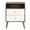 Gray & White, variant on Allora Mid-Century Modern 2 Drawer Nightstand with Open Shelf in White