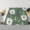 thumbnail image 1 of XMXT Throw Blanket, Cartoon Pine Bear Machine Washable Blankets for Sofa, 50 x 40 inches, 1 of 9