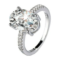 Gold Rings for Women True Moissanite Diamond Ring Large Oval Egg Ring Female Jewelry Wedding Bands Engagement Rings wedding gifts decoracion de boda