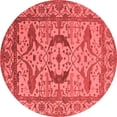 thumbnail image 1 of Ahgly Company Indoor Round Oriental Red Industrial Area Rugs, 7' Round, 1 of 4