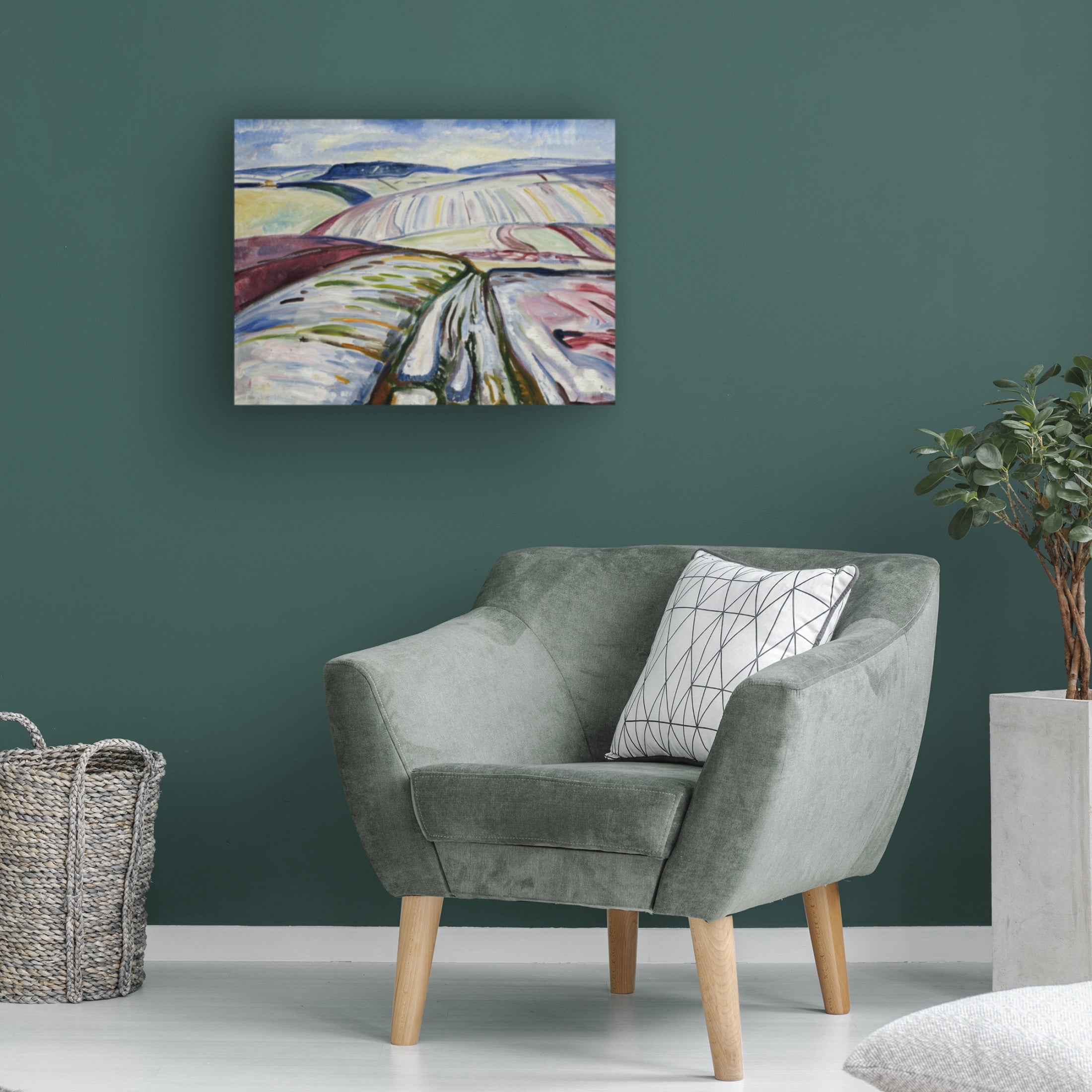 Trademark Fine Art Edvard Munch Munch Colorful Landscapes III Canvas Wall Art
