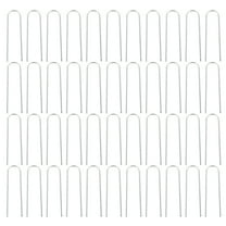 Worgeous  50 Pcs Ground Pegs Heavy Duty Garden Membrane Plant Stakes and Supports Silver