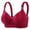 Red, variant on Feancey Wireless Full Coverage Bra for Older Women High Support Comfort Bra Adjustable Strap Everyday Brassiere Breathable Minimizer Bras Beige 36