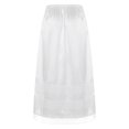 thumbnail image 4 of Miutii Women Satin Half Slip Lace Underskirt Long Petticoat Extender with Lace Trim White XL, 4 of 8