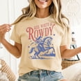 thumbnail image 2 of Red White and Rowdy Cowgirls Women's Graphic Tee 100% Cotton by TBun, Full Sizes S-5XL, 2 of 5