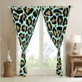 thumbnail image 4 of YST Animal Print Curtains Cheetah Print Blackout Curtains, Leopard Curtains & Drapes Safari Bedroom Curtains, Teal Brown Window Treatments Decoratives, 4 of 6
