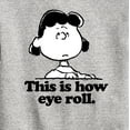 thumbnail image 3 of Peanuts - Lucy This Is How Eye Roll - Toddler & Youth Crewneck Fleece Sweatshirt, 3 of 6