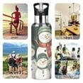 thumbnail image 7 of Yayeee 20oz Insulated Water Bottle Double Wall Stainless Steel with Flip Straw Lid, Snowman Family, 7 of 7
