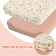 thumbnail image 3 of Changing Pad Cover Easy to Clean Baby Diaper Soft Changing Pad Sheets Flexible Changing Table Pad Cover Comfortable Cotton Fitted Diaper for Baby Girls, 3 of 10