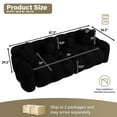 thumbnail image 4 of Wiilayok 87.3" Modern Tufted Upholstered Fluffy Chenille 3 Seater Sofa with 4 Pillows，Comfy Sherpa Deep Seat Cloud Couch, Small Love Seat for Living Room Apartment, Black, 4 of 10