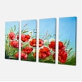 thumbnail image 2 of Coquelicots sur Champ contre Ciel Bleu - Impression sur Toile Florale, 2 of 3