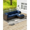 thumbnail image 3 of SUNCROWN 9 Piece Patio Furniture Cushions, Replacement Outdoor Cushions for 4-Seat Patio Couch, Cushions for Outdoor Sectional Sofa, Blue, 3 of 9
