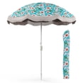 thumbnail image 2 of Goplus Parasol de Patio Extérieur à Franges de 6,5 Pi avec Sac de Transport, Inclinaison à Bouton-Poussoir pour Jardin, Vert, 2 of 10