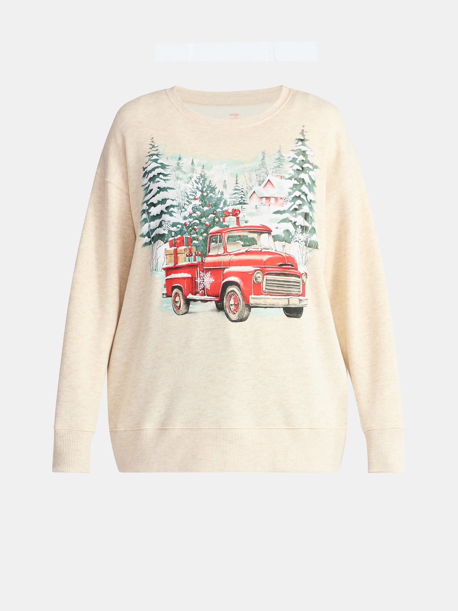 Women's Christmas Winter Cabin Graphic Fleece from Holiday Time, Sizes S-XXXL