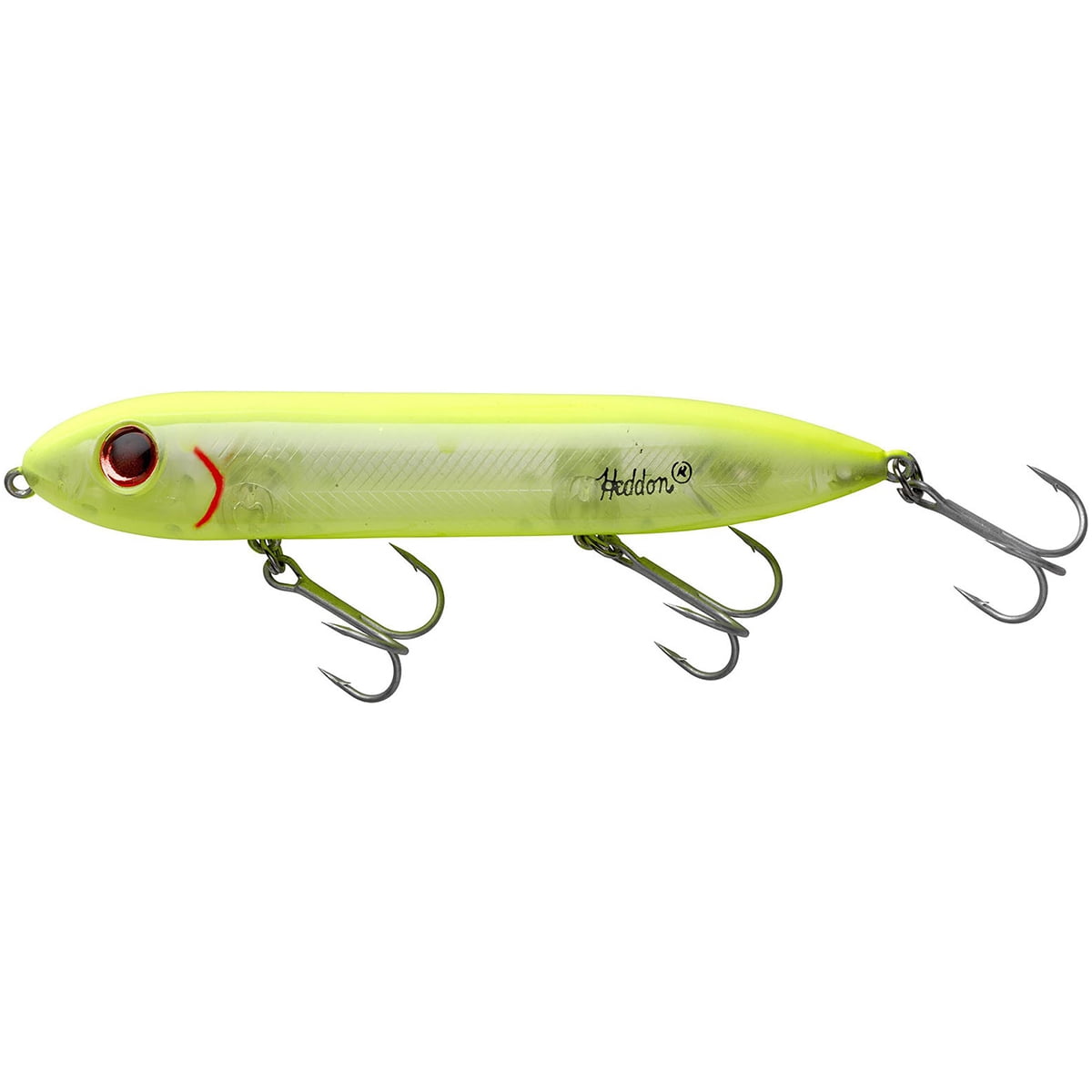 Heddon Super Spook Fishing Lure Hard bait Chartreuse Silver Insert 5 in ...