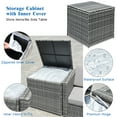 thumbnail image 6 of Costway 8 PCS Wicker Sofa Rattan Furniture Set Patio Furniture w/ Storage Table Navy, 6 of 12