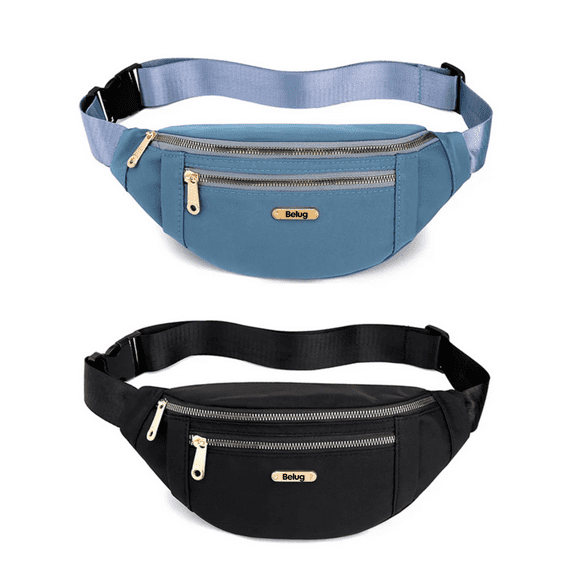 2pcs Fundas Impermeables Para Cinturón Belug, Azul Y Negro