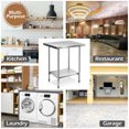 thumbnail image 4 of 24" x 30" Stainless Steel Work Prep Table Commercial Kitchen Restaurant, 4 of 10