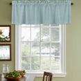 thumbnail image 3 of Vintage Haze Blue Curtain Valances for Windows, Kitchen Valance Window Treatments Panel 2 Pack, Farmhouse Retro Solid Color Linen Texture Rod Pocket Short Curtains for Bathroom Bedroom 60 x 18 Inch, 3 of 8