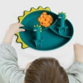 thumbnail image 4 of 3Pcs Silicone Baby Dinnerware Set Kids Utensils Dinner Plate Spoon And Fork Set Baby Toddler Feeding Training Utensils, 4 of 4