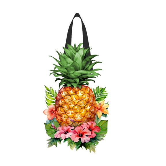 Briarwood Lane Pineapple and Stripes Wood Door Hanger