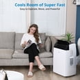 thumbnail image 2 of Portable Air Conditioners, 12,000 BTU 3-In-1 AC Units, Cooling Up to 550 Sq.Ft, Portable AC Units with LCD Display, Remote Control, 24h Timer, White, 2 of 7
