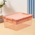 thumbnail image 4 of Oimcto Transparent Storage Box,Plastic Storage Box with Removable 4 Compartments Tray Portable Clear Storage Container with Handle for Organizing Tool Craft Bead Sewing, 4 of 5
