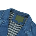 thumbnail image 6 of Cloudstyle Men's Multi-Pocket Denim Casual Blazer, 6 of 12