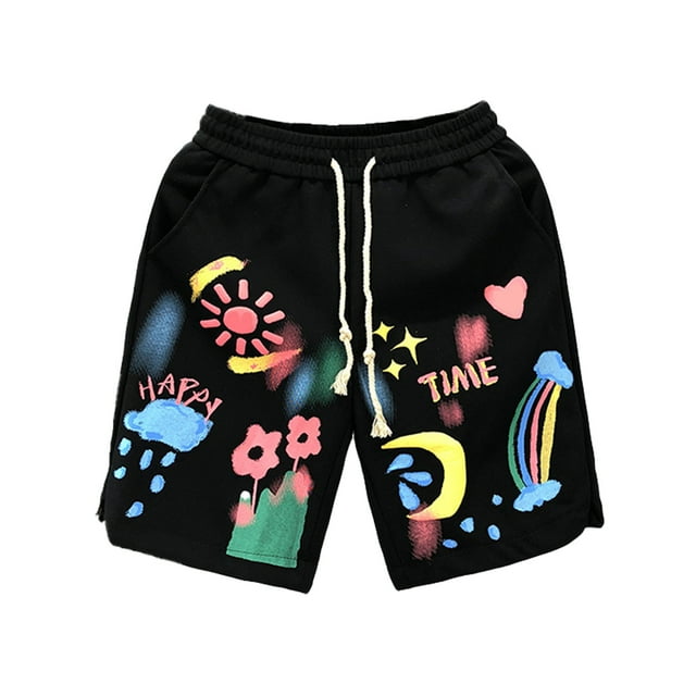 Xdzjlr Mens Sports Shorts,Fit Colorful Printed Summer Fashionable Breathable Running Shorts For Men