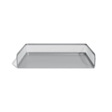 UPC: 0718103359597 | TRU RED Side Load Stackable Metal Letter Tray Silver TR57568-CC
