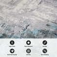 thumbnail image 6 of World Rug Gallery Bari Contemporary Abstract Art Area Rug - Blue 3'3"x5', 6 of 8