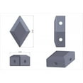 thumbnail image 2 of WWS-Matubo Czech Gemduo 2-Hole Chalk Silver Splash, 50g, 2 of 4