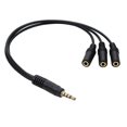 thumbnail image 1 of 3.5mm 1 To 3 Splitter Cable 30cm 1/8 Inch Male To 3 Stereo Female Jack Socket Headphone Splitter Audio Cable, 1 of 6